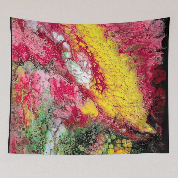 Item preview, Fiery Flowing - Acrylic Pour designed and sold by HandmadeHill.