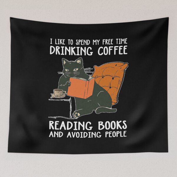 Item preview, Black Cat I Like To Send My Free Time Drinking designed and sold by Ivanc3.