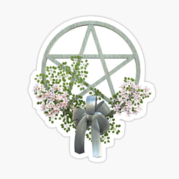 Limited Edition Flowers & Pentacle Collection - Design Seven Sticker