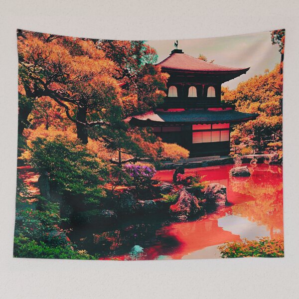 Item preview, Ginkakuji Kyoto Japan Neon Vaporwave Aesthetic designed and sold by ShirtVibes.