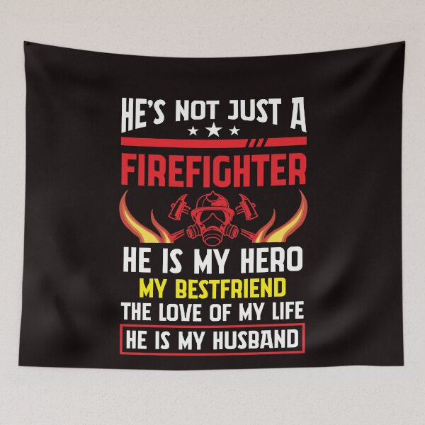 Item preview, Firefighter Wife Courage Fire Brigade Husband Proud Love designed and sold by MagicSD Designs.