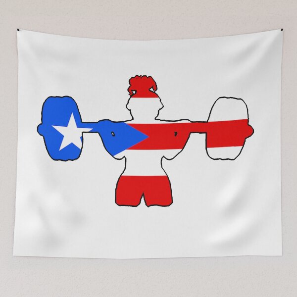 Item preview, Woman Weightlifter Puerto Rico Flag designed and sold by VickyGood.