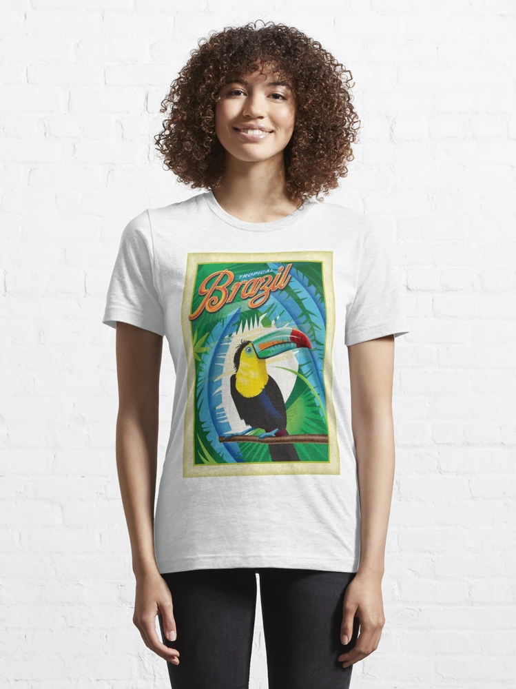 Vintage Brazil Colourful Bird Essential T-Shirt for Sale by