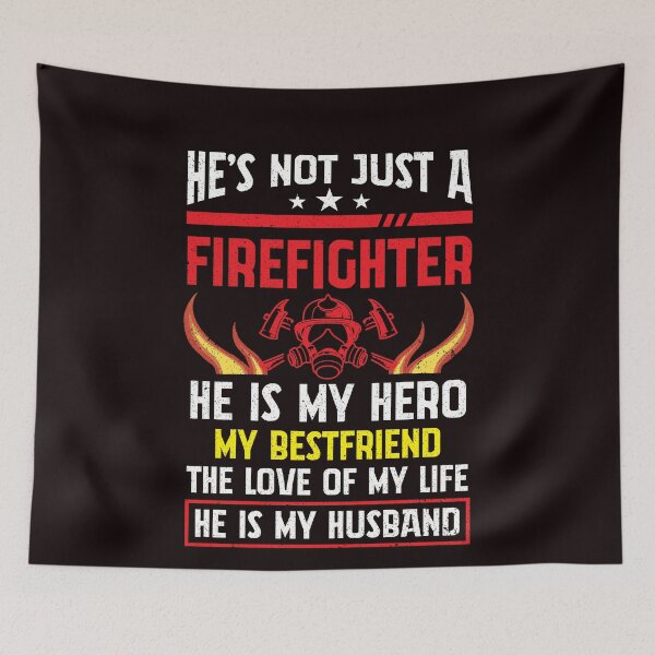 Item preview, Firefighter Wife Courage Fire Brigade Husband Proud Love designed and sold by MagicSD Designs.