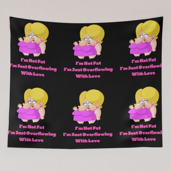 Item preview, I’m Not Fat, I’m Just Overflowing With Love-Black Background  designed and sold by Trendi61.