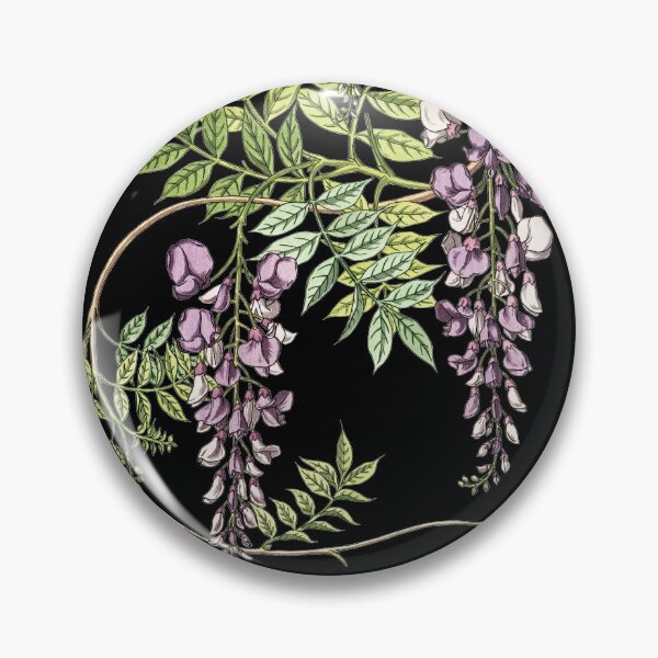 Item preview, Beautiful Purple Lilac Wisteria Plant Vintage Illustration designed and sold by TrulyEpoque.