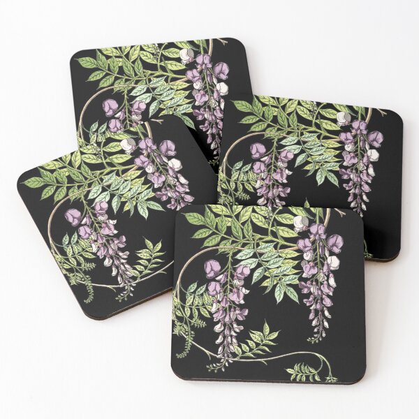 Item preview, Beautiful Purple Lilac Wisteria Plant Vintage Illustration designed and sold by TrulyEpoque.