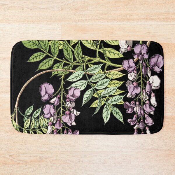 Item preview, Beautiful Purple Lilac Wisteria Plant Vintage Illustration designed and sold by TrulyEpoque.
