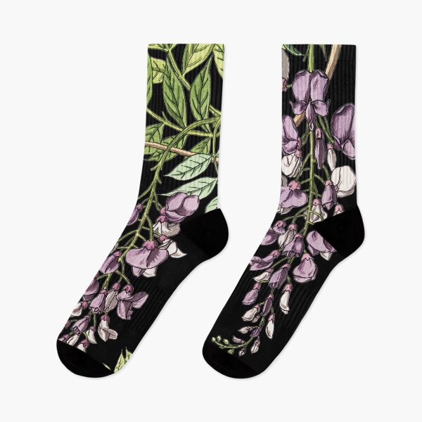 Item preview, Beautiful Purple Lilac Wisteria Plant Vintage Illustration designed and sold by TrulyEpoque.