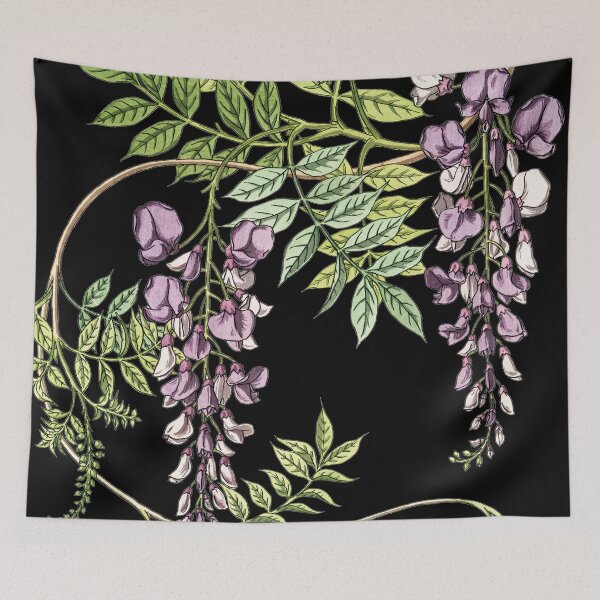 Item preview, Beautiful Purple Lilac Wisteria Plant Vintage Illustration designed and sold by TrulyEpoque.
