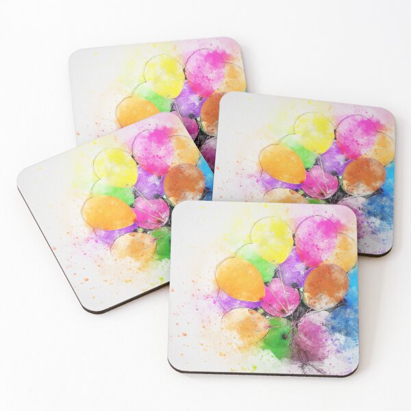 Item preview, Watercolor colorful balloons art designed and sold by NoahDea.