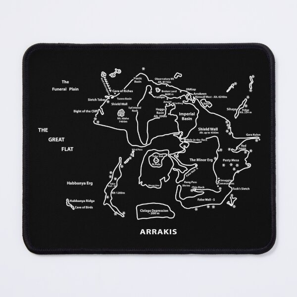 Item preview, Arrakis Map Yellow - Dune designed and sold by Harry Draws Straws.