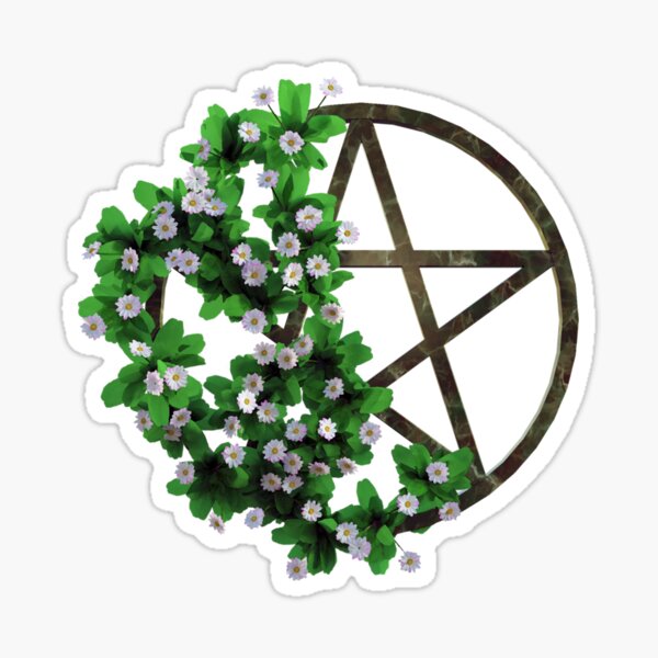 Limited Edition Flowers & Pentacle Collection - Design Eight Sticker