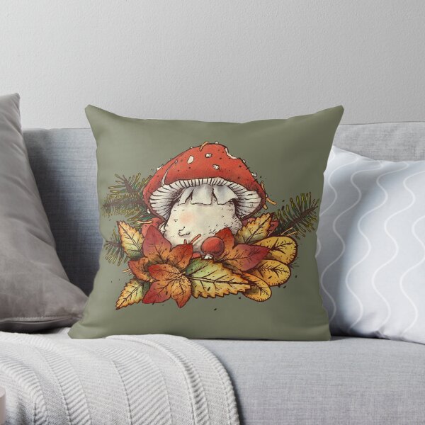 Pilz im Herbst Dekokissen