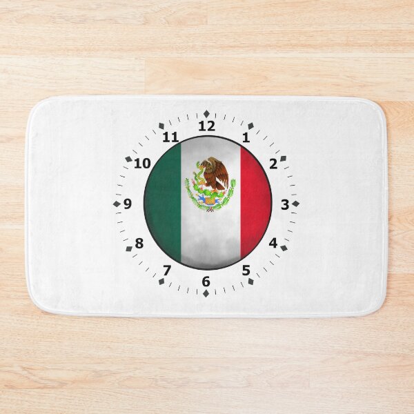 Item preview, mexican flag clock designed and sold by ZiphGames.
