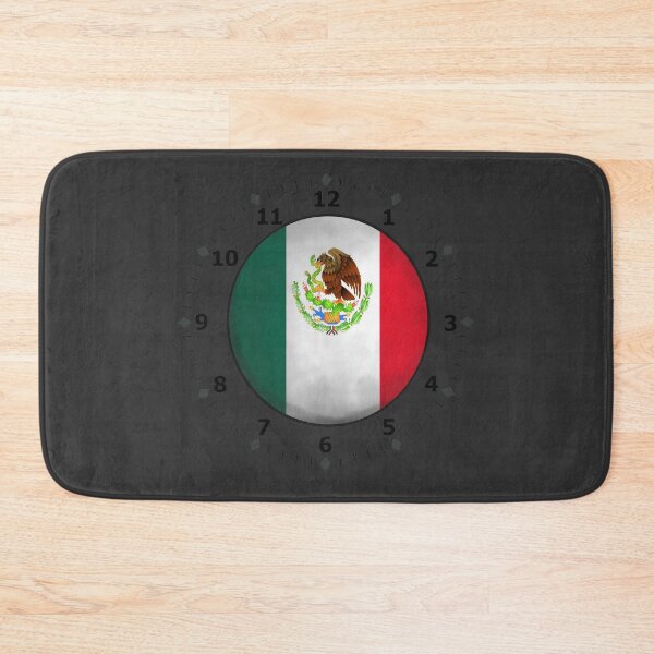 Item preview, mexican flag clock designed and sold by ZiphGames.