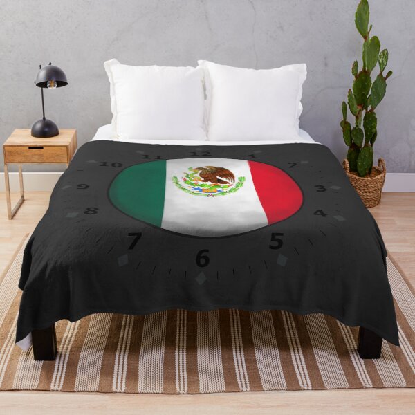Item preview, mexican flag clock designed and sold by ZiphGames.
