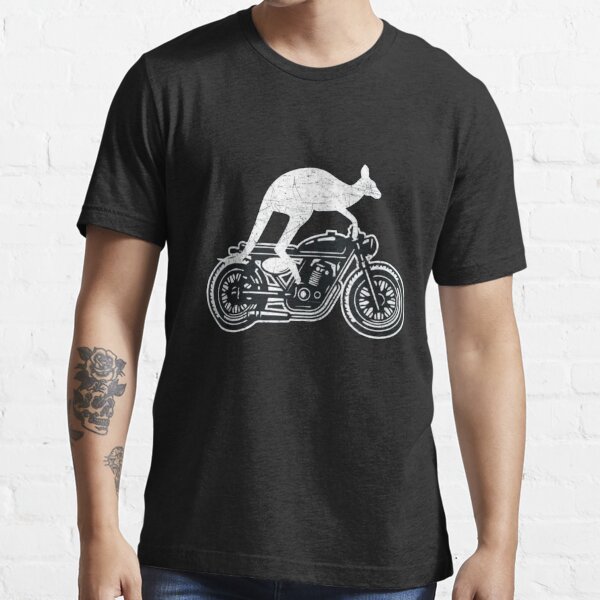 Kangaroo Riding Motorbike Australia Motorcycle Bikers Funny T-Shirt Essential T-Shirt