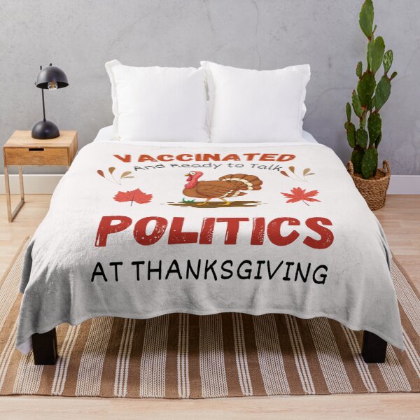 Item preview, Vaccinated And Ready to Talk Politics at Thanksgiving Funny T-Shirt designed and sold by Unique styl DeSigNe.