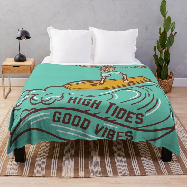 Item preview, HIGH TIDES GOOD VIBES (Surfing Skelton) designed and sold by arteesketch.