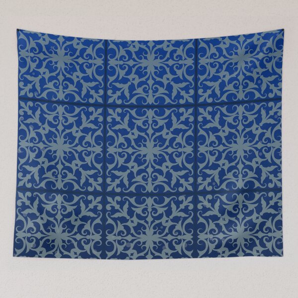 Item preview, Geometric Designs in Blue & Grey Pattern designed and sold by AdoptKM.