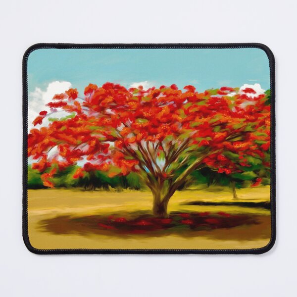 Item preview, Blooming Red Flamboyan Tree designed and sold by Jane Domenech.