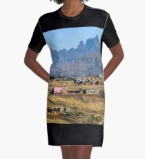 View from the road to Cathedral Peak Graphic T-Shirt Dress