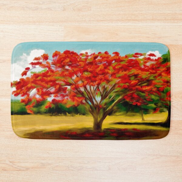 Item preview, Blooming Red Flamboyan Tree designed and sold by Jane Domenech.