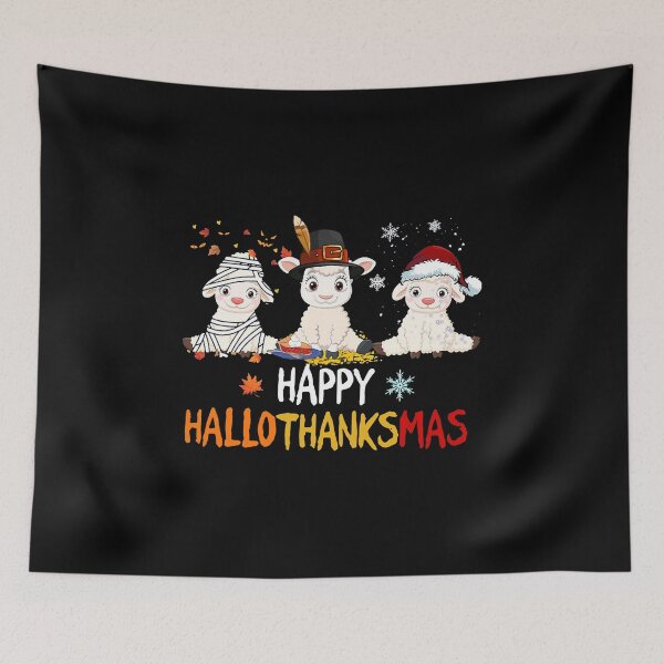 Item preview, Sheeps Happy Hallothanksmas designed and sold by Ivanc3.