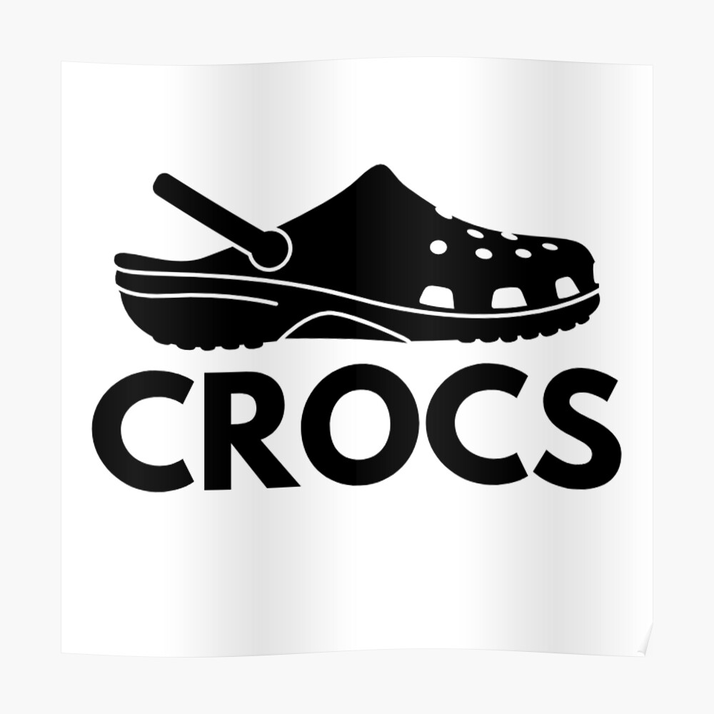 Pegatina «Crocs con texto.» de Let-be-on-Trend | Redbubble