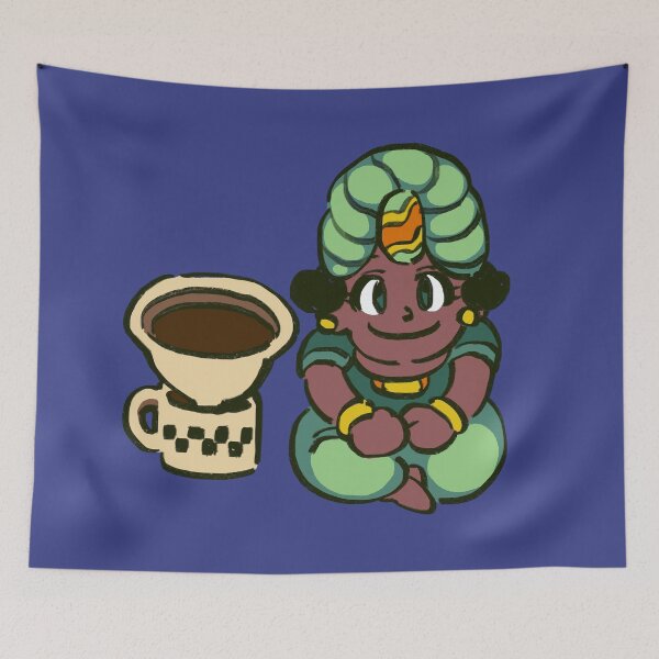 Item preview, I draw the night market coffee merchant lady / stardew valley designed and sold by RansRoom.
