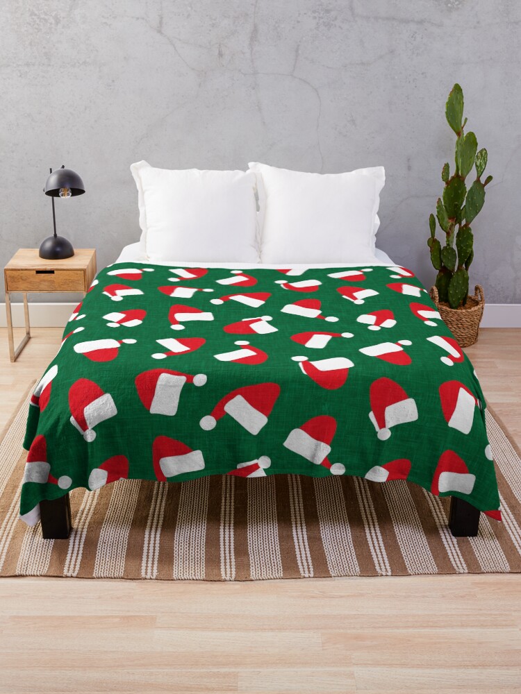 Green christmas throw discount blanket