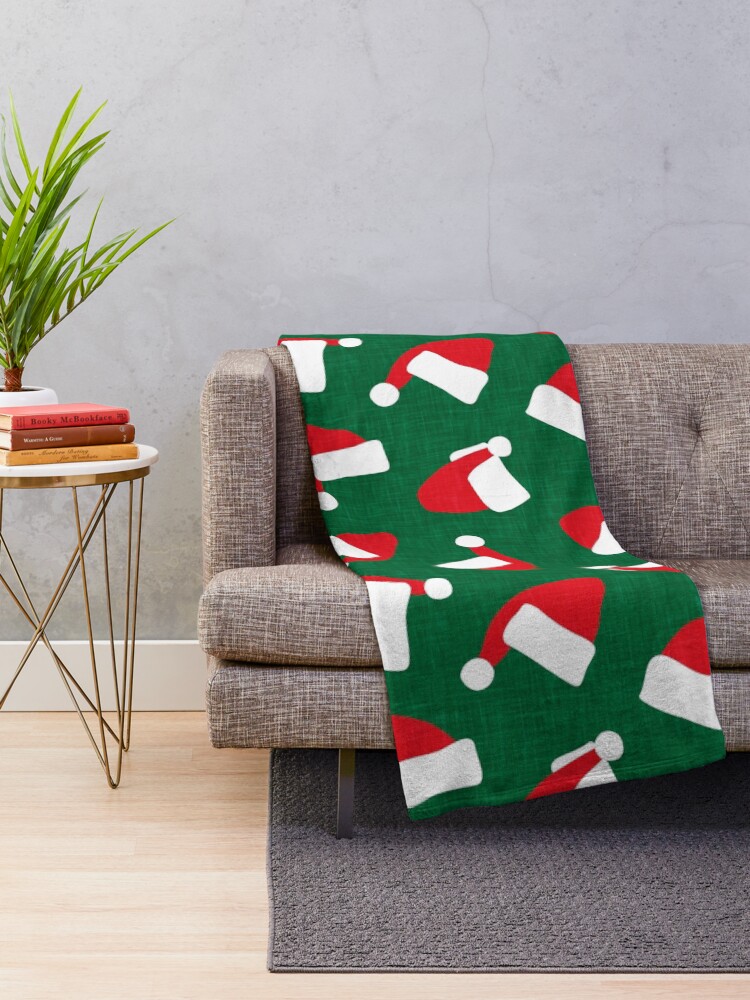 Green christmas best sale throw blanket