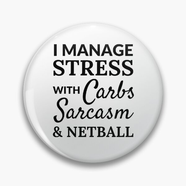 Artikelvorschau, Stress bewältige ich mit Kohlenhydraten, Sarkasmus und Korbball entworfen und verkauft von TheGreenGoat.