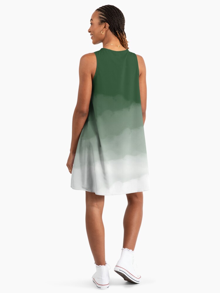 Forest Green Watercolor Ombre (green/white)" A-Line Dress for Sale by designminds | Redbubble Forest Green Watercolor Ombre (green/white)" A-Line Dress for Sale by designminds | Redbubble