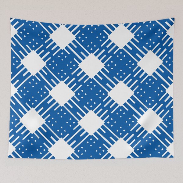 Item preview, Criss Cross Angled Dash Line Pattern 2 in Blue designed and sold by Neil Feigeles.
