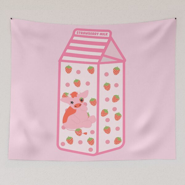 Item preview, Strawberry cow milk box designed and sold by racharanha.