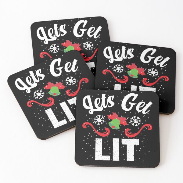 Item preview, Christmas Funny Pajamas Let's Get Lit Drinking Christmas designed and sold by TheMattDesigns.