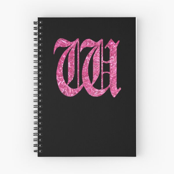 Item preview, The Letter W - Capital Pink Glitter Gothic designed and sold by TheLykosApparel.