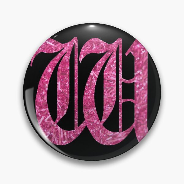 Item preview, The Letter W - Capital Pink Glitter Gothic designed and sold by TheLykosApparel.