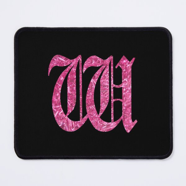 Item preview, The Letter W - Capital Pink Glitter Gothic designed and sold by TheLykosApparel.