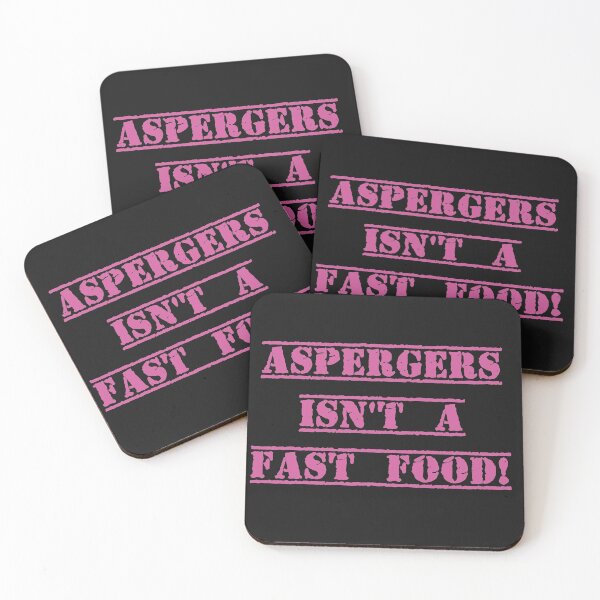 Item preview, Aspergers isnt a fast food funny Pink design designed and sold by Solotree.