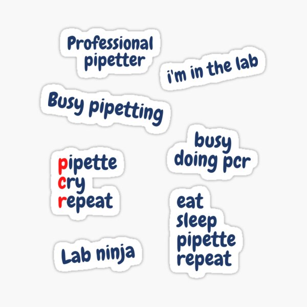 Item preview, Busy pipetting Stickers designed and sold by crodoip.