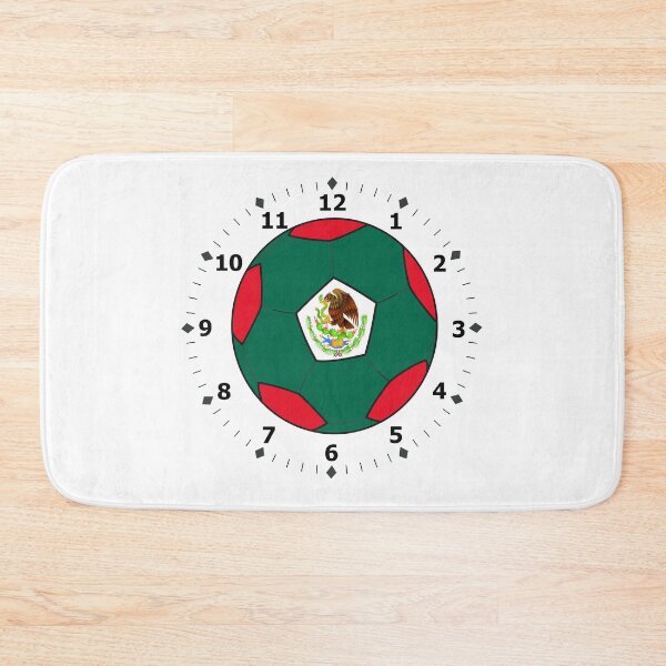 Item preview, mexican flag clock designed and sold by ZiphGames.
