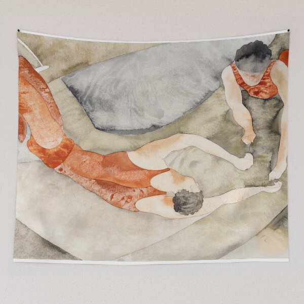 Item preview, Two Trapeze Performers in Red by Charles Demuth. designed and sold by McSeller.