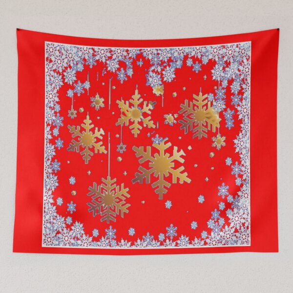 Item preview, RED DECORATIVE SNOW FLAKE HOLIDAY PATTERNS  designed and sold by sharlesart.