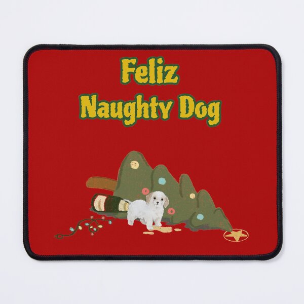 Item preview, Feliz Naughty Dog. Cute But Naughty Christmas Puppy designed and sold by Rebel-Design.
