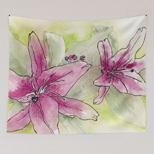 Item preview, Burgundy Lilies designed and sold by Rachel Dash-Williams Creative.