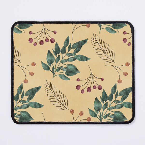 Item preview, Fall Watercolor Pattern with Leaves, Berries, Pine Branches designed and sold by Lavender Mint Graphics.