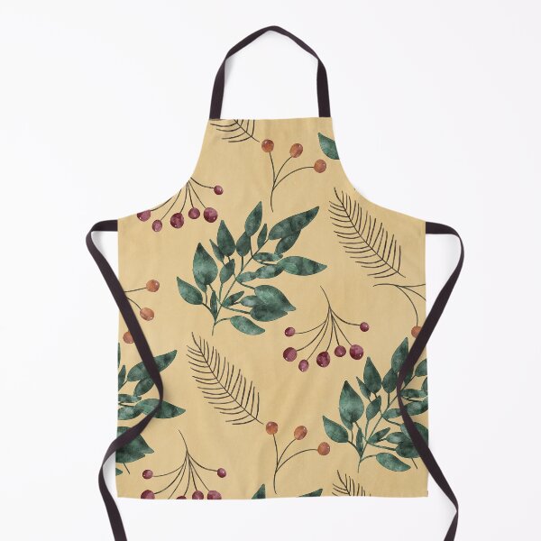 Item preview, Fall Watercolor Pattern with Leaves, Berries, Pine Branches designed and sold by Lavender Mint Graphics.